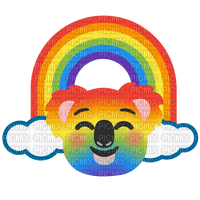 Emoji Kitchen rainbow koala - Free PNG