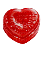 life saver red heart candy - PNG gratuit