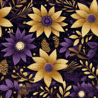 sm3 pattern floral purple gold animated gif - GIF animate gratis
