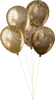 Golden.Balloons.New Year.gold.Victoriabea - ilmainen png