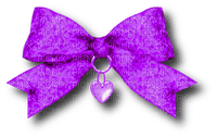 Bow.Heart.Charm.Purple - PNG gratuit