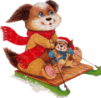 Kaz_Creations Christmas Dog Pup Dogs Colours - png gratis