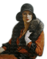 Rena Vintage Lady Woman Frau brown Paris - PNG gratuit