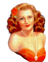 Pin Up Vintage Woman bust - zdarma png