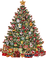 christmas tree arbre baum fir tanne sapin balls kugeln   rouleau ball tube   christmas noel xmas weihnachten Navidad рождество natal animated animation gif anime glitter - GIF animé gratuit