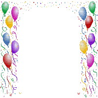 birthday balloons frame gif - Zdarma animovaný GIF