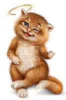 Gato con aureola - gratis png