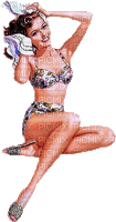 Kaz_Creations  Woman Femme Pin-Up - Darmowy animowany GIF