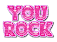 text you rock pink letter deco  friends family gif anime animated animation tube - Nemokamas animacinis gif
