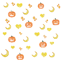 Pumpkins and moons - GIF animé gratuit