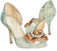 soave deco shoe fashion wedding brown teal - δωρεάν png