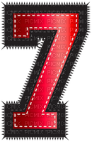 Kaz_Creations  Numbers Number 7 Red Sport - darmowe png