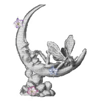fairy moon sculpture - Darmowy animowany GIF