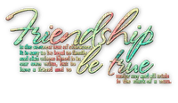 soave text friends friendship pink green yellow - 免费PNG