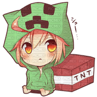 ..:::Minecraft Creeper Anime Girl:::.. - Free PNG