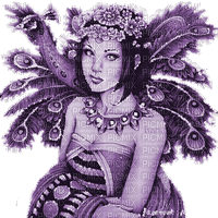 Y.A.M._Art Fantasy fairy purple - Animovaný GIF zadarmo