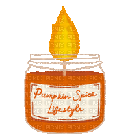 Pumpkin Spice Candle - GIF animado grátis