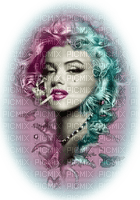 Marilyn Monroe Woman Femme Pink Teal JitterBugGirl - ücretsiz png