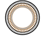 African round frame sunshine3 - Free PNG