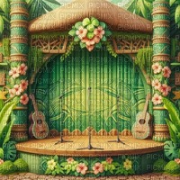 Green Tiki Music Stage - Free PNG