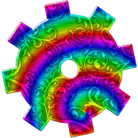 Steampunk.Gear.Rainbow - ücretsiz png