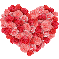 valentine heart roses  by nataliplus - GIF animé gratuit