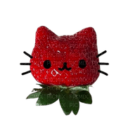 cute cat strawberry :3c - nemokama png