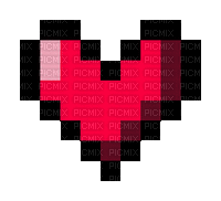Corazón pixelado rosa - Gratis animeret GIF