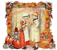 animated autumn couple pumpkin - Nemokamas animacinis gif