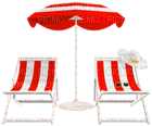 Kaz_Creations Beach Chairs and Umbrella Parasol - darmowe png