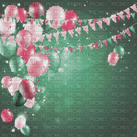 soave background animated  balloon pink green - Бесплатный анимированный гифка
