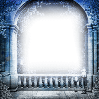 soave frame terrace vintage gothic blue - Free PNG