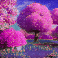 Pink Tree Park - Gratis animerad GIF