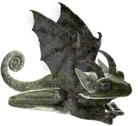 mossy gargoyle frog stone dragon gothic - darmowe png