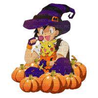 Ash and Pikachu - Halloween - Free PNG