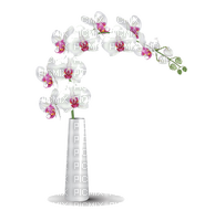 Pot Fleur Blanc Rose:) - PNG gratuit