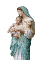 La Vierge Marie L'enfant Jésus et l'agneau - PNG gratuit