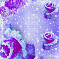 LU / Bg. winter snow flake.flower.purple.idca - Animovaný GIF zadarmo