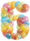 Kaz_Creations Numbers Balloons 6 - png gratuito