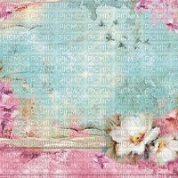 Scrap Flowers Background Pink Blue - безплатен png