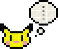pikachu think - GIF animado gratis