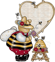 Kaz_Creations Cute Cartoon Bunny Love Bees Bee Wasp