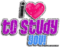 i love to study you - GIF animasi gratis