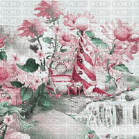 soave background animated fantasy surreal flowers - Bezmaksas animēts GIF