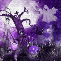soave background halloween animated cemetery - 無料のアニメーション GIF