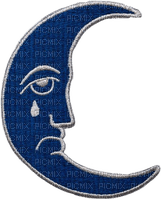 blue crying moon patch - darmowe png