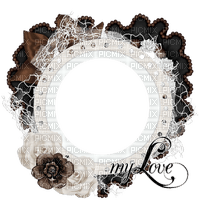 lace round frame Bb2 - bezmaksas png