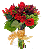 Bouquet of flowers.Red.Fleurs.Victoriabea