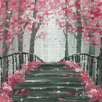 soave background animated autumn painting forest - Zdarma animovaný GIF