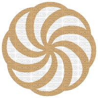 tan white spiral mandala - png ฟรี